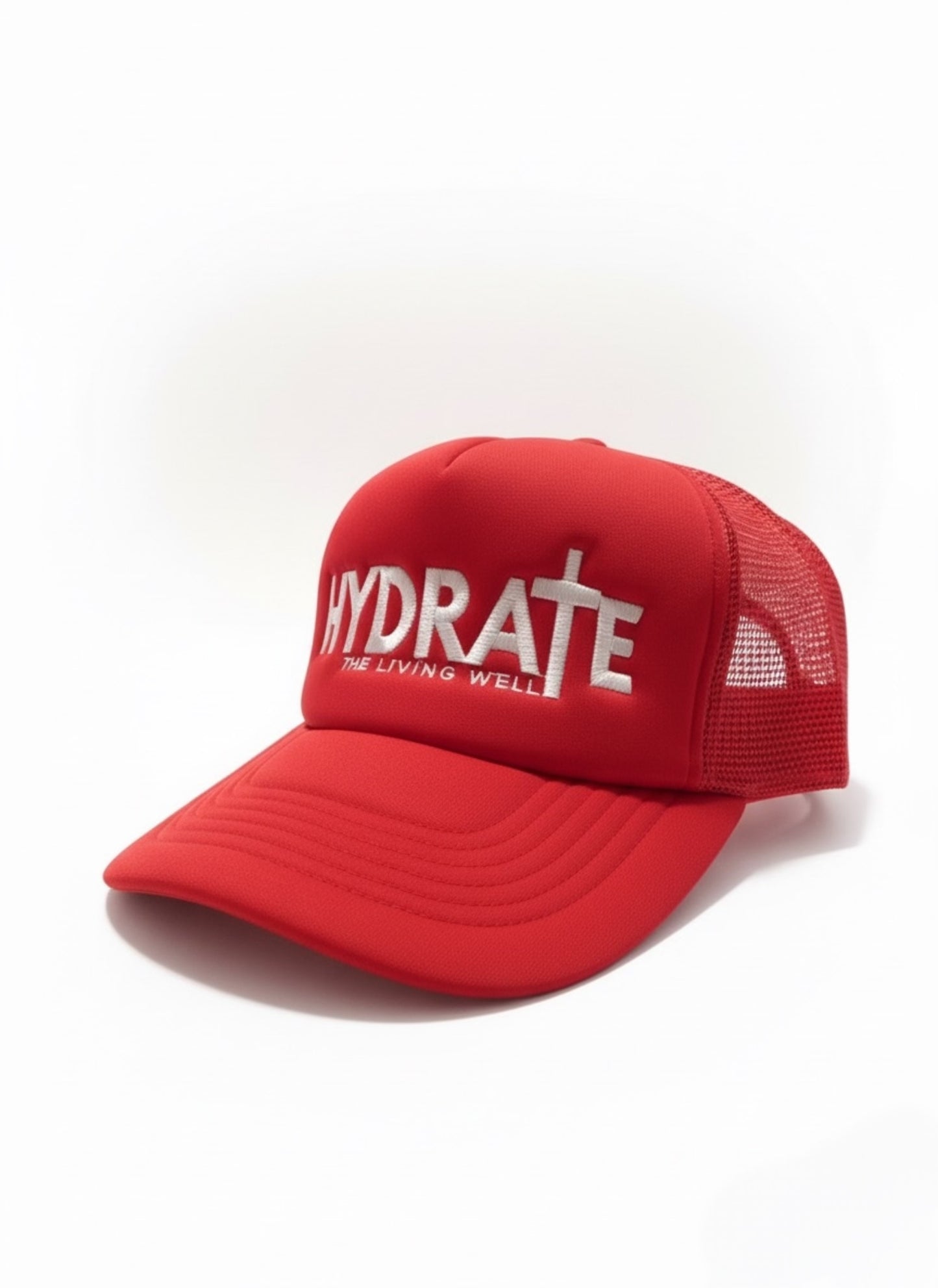 Red Embroidered HYDRATE Mesh Snapback (Pre-Order)