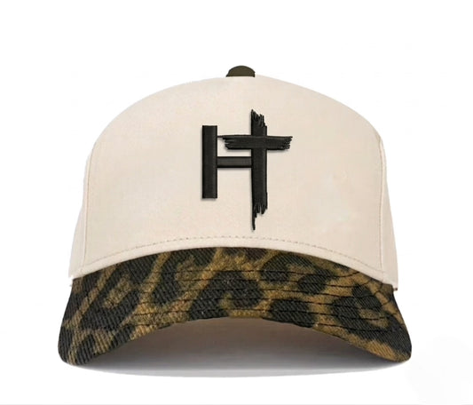 Leopard Print (two-toned) Embroidered Hat